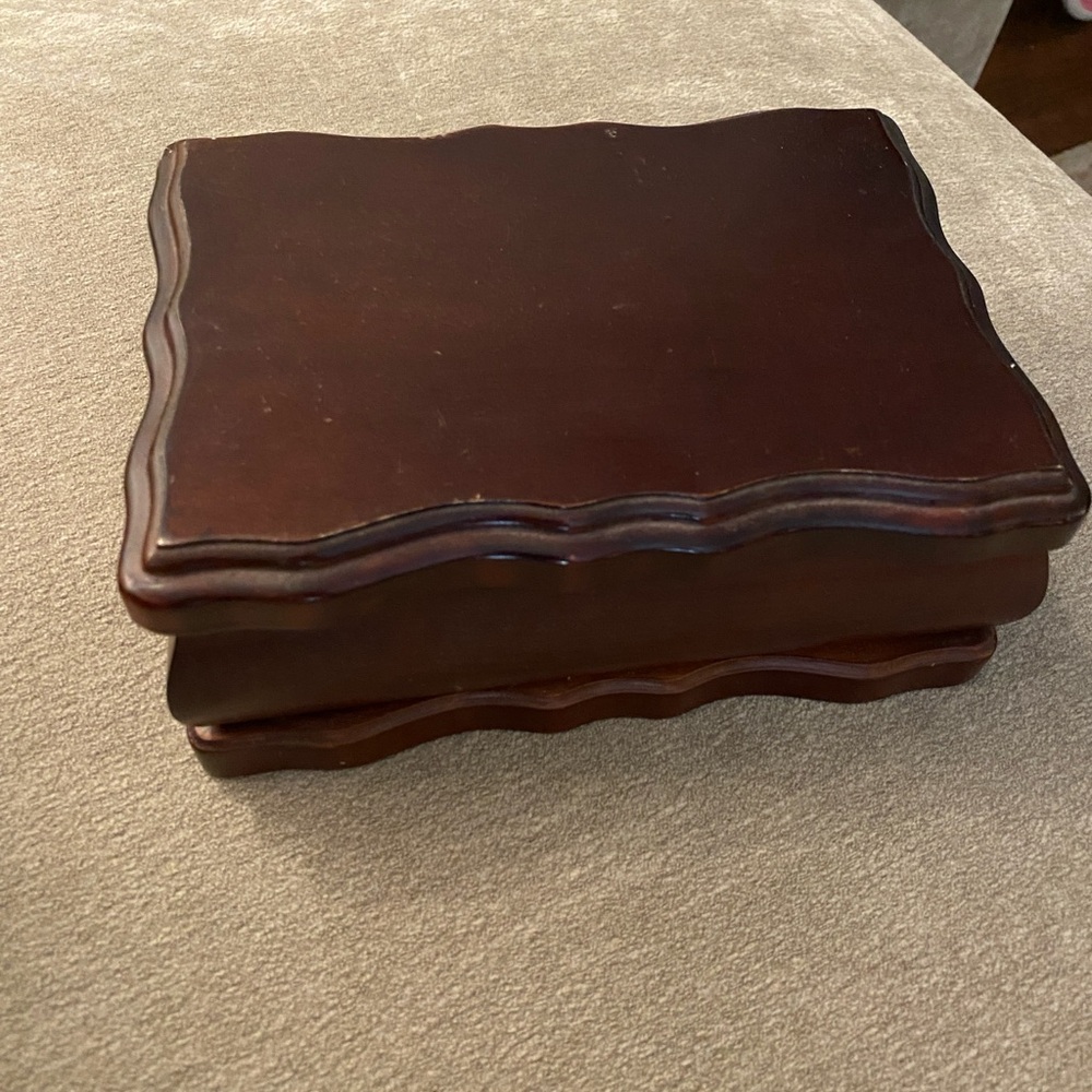 Elegant Vintage Dark Brown Wooden Box